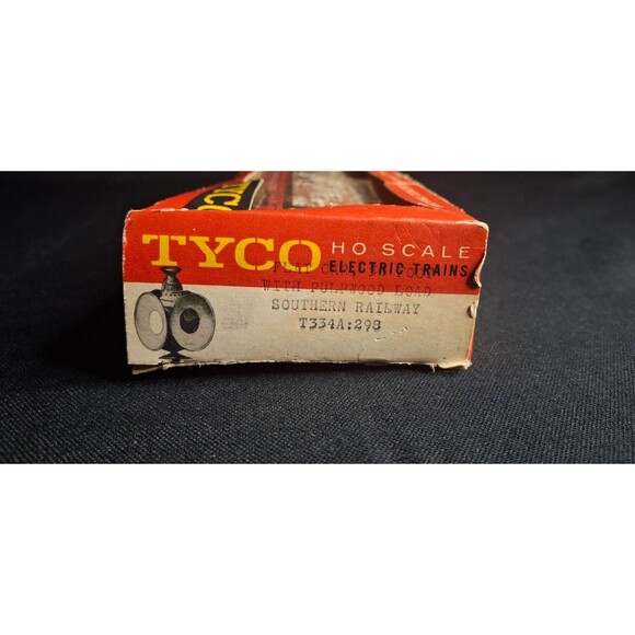 TYCO HO Scale Southern Railway 50' Flat Car w/ Pulpwood Load – Boxed – Vintage - Picture 9 of 10